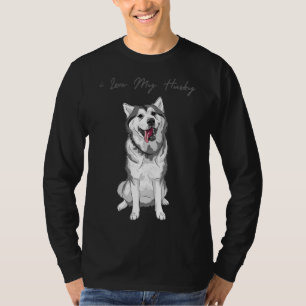 Ich Liebe mein Husky Niedlich Husky Hund T-Shirt
