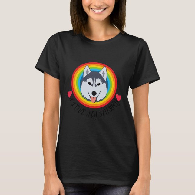 Ich Liebe mein Husky T-Shirt (Vorderseite)