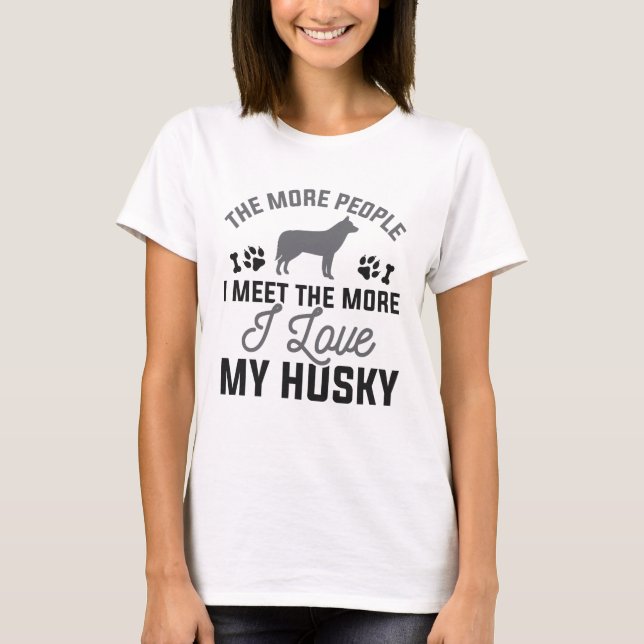 Ich Liebe mein Husky T-Shirt (Vorderseite)