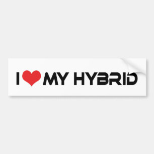 Ich liebe mein Hybrid-Auto - Elektroauto-Liebhaber Autoaufkleber