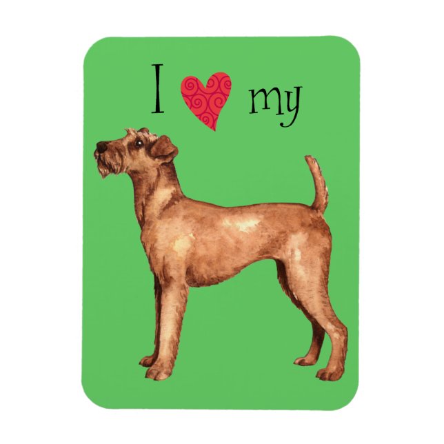 Ich Liebe mein Irisch Terrier Magnet (Vertikal)