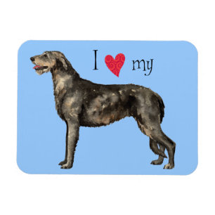 Ich Liebe mein Irisch Wolfhound Magnet