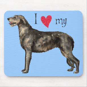 Ich Liebe mein Irisch Wolfhound Mousepad