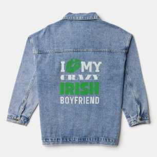 Ich Liebe, mein irischer Freund St Patrick's Day L Jeansjacke