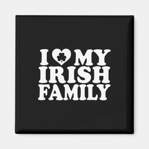 Ich liebe mein irisches Familien St Patricks Day  Magnet