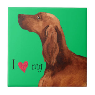 Ich Liebe mein irisches Setter Fliese