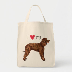 Ich Liebe mein irisches Wasser Spaniel Tragetasche