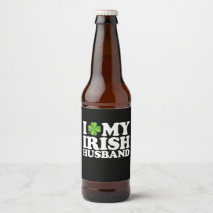 Ich Liebe Mein Irish Husband Couple St Patrick's D Bierflaschenetikett