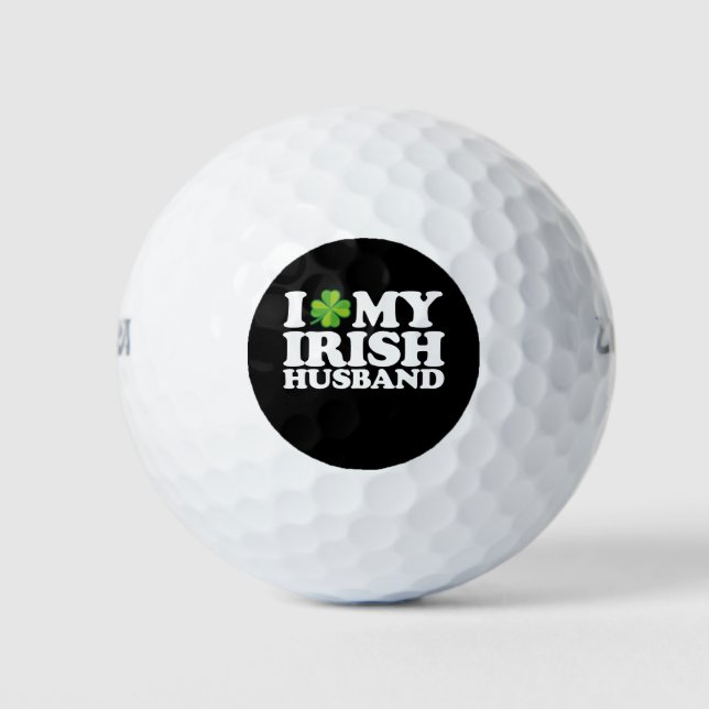 Ich Liebe Mein Irish Husband Couple St Patrick's D Golfball (Vorderseite)