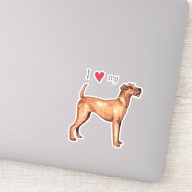 Ich Liebe mein Irish Terrier Vinyl Sticker (Detail)