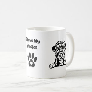 Ich Liebe mein IRISH WOLFHOUND Name des Hundes u Kaffeetasse