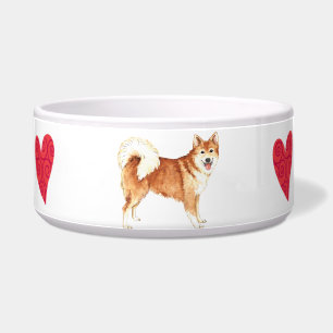 Ich Liebe mein isländischer Schafhund Napf