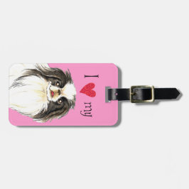 Ich Liebe mein Japanisches Kinn Gepäckanhänger