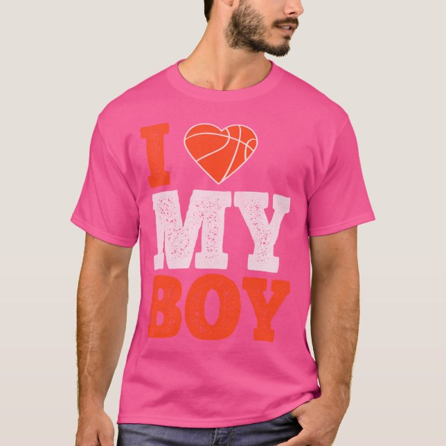 Ich Liebe mein Junge - Basketball Geschenk Männer  T-Shirt (Vorderseite)