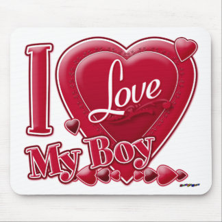 Ich Liebe Mein Junge rot - Herz Mousepad