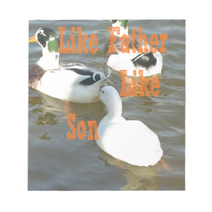 Ich Liebe mein Junge wie Vater wie Sohn Notizblock