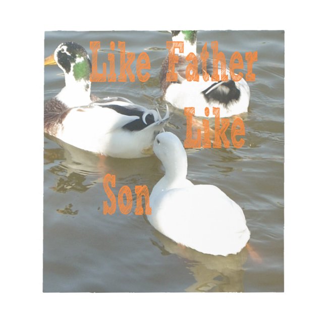 Ich Liebe mein Junge wie Vater wie Sohn Notizblock (Vorderseite)