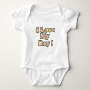Ich liebe mein Jungen-Design Coole Vintage-Kollekt Baby Strampler