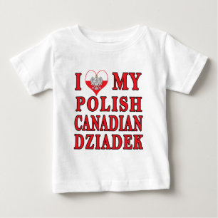 Ich Liebe mein kanadisches Polnisch Dziadek Baby T-shirt