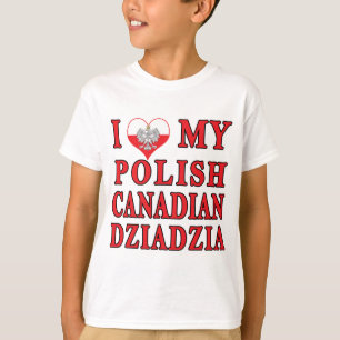 Ich Liebe mein kanadisches Polnisch Dziadzia T-Shirt
