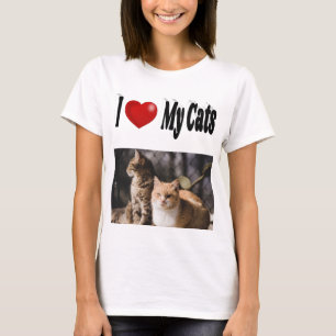 Ich liebe mein Katzen-Foto T-Shirt