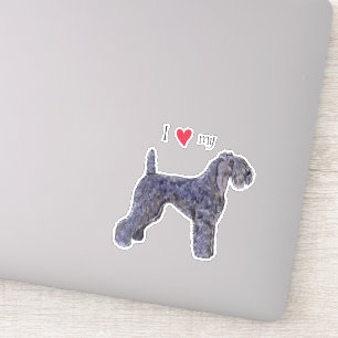 Ich Liebe mein Kerry Blue Terrier Vinyl Sticker