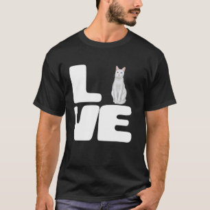 Ich liebe mein Khao Manee Katzenliebhaber-Geschenk T-Shirt