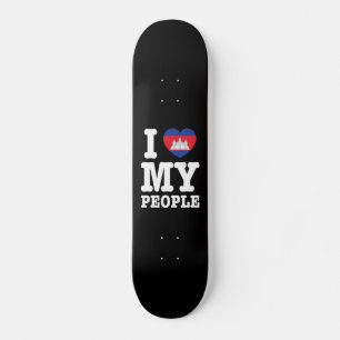 Ich liebe mein Khmer-Volk Skateboard
