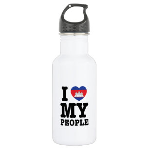 Ich liebe mein Khmer-Volk Trinkflasche
