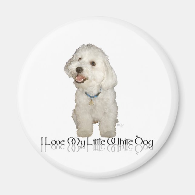 Ich Liebe mein kleiner weißer Hund - Havanese Magnet (Vorne)