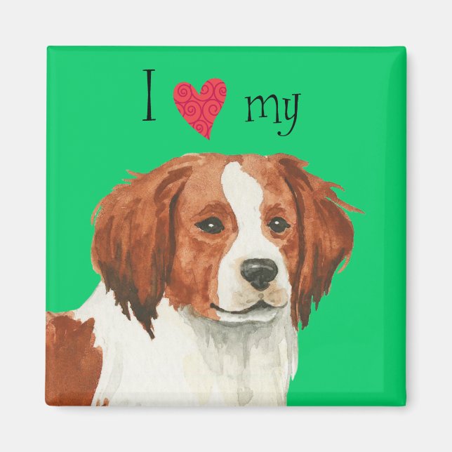 Ich Liebe mein Kooikerhondje Magnet (Vorne)