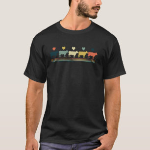 Ich liebe mein Kuh-Ventil Lustige Vintage-Geschenk T-Shirt