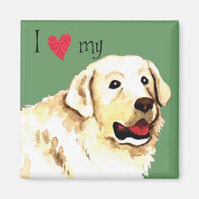 Ich Liebe mein Kuvasz Magnet (Vorne)