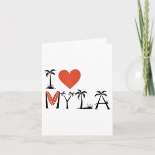 Ich liebe mein LA - Palmen, Surfen und Herz für Lo Karte