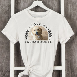 Ich Liebe mein Labradoodle Hund Foto T-Shirt