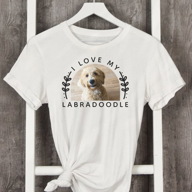 Ich Liebe mein Labradoodle Hund Foto T-Shirt (Von Creator hochgeladen)