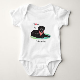 Ich Liebe mein Labrador Baby Strampler