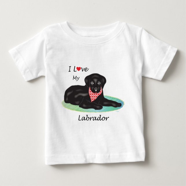 Ich Liebe mein Labrador Baby T - Shirt (Vorderseite)