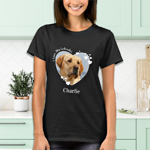 Ich Liebe mein Labrador Custom Niedlich Heart Pet  T-Shirt
