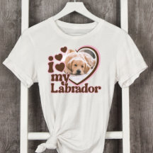 Ich Liebe mein Labrador Custom Pink Heart Foto