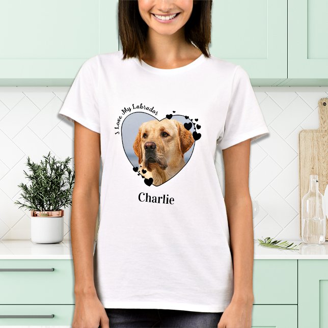 Ich Liebe mein Labrador Hund personalifizieren Sie T-Shirt (Von Creator hochgeladen)