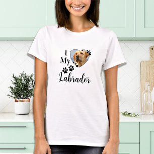 Ich Liebe mein Labrador Personalisiert Dog Foto T-Shirt