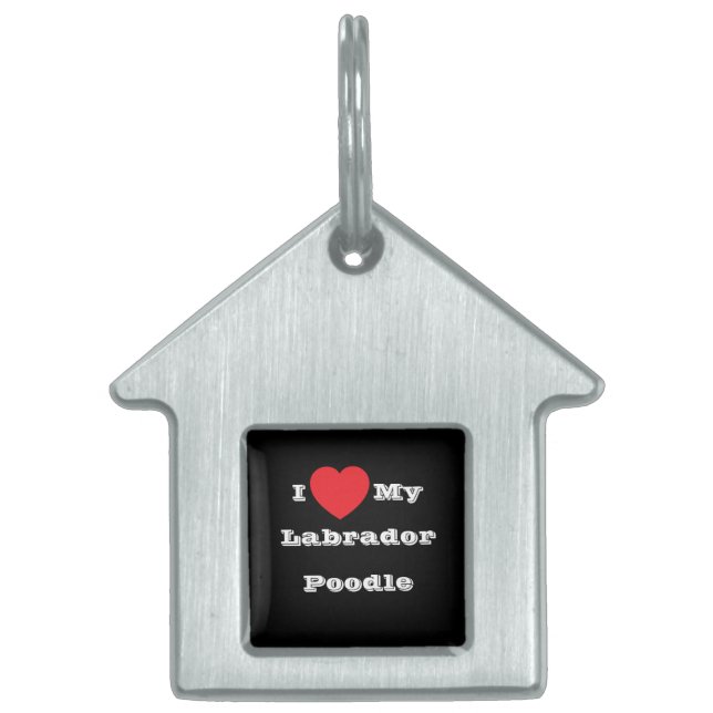 Ich ♥️ Liebe mein Labrador Poodle Tiermarke (Vorderseite)