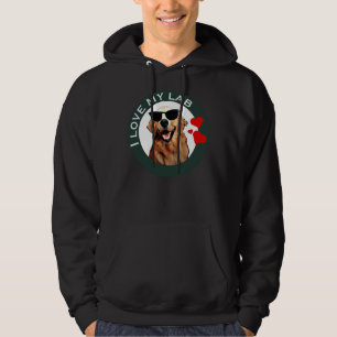 Ich Liebe mein Labrador Retriever Green Active Hoodie