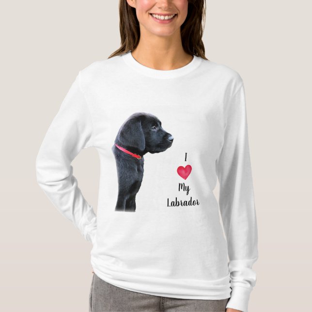 Ich Liebe mein Labrador T-Shirt (Vorderseite)