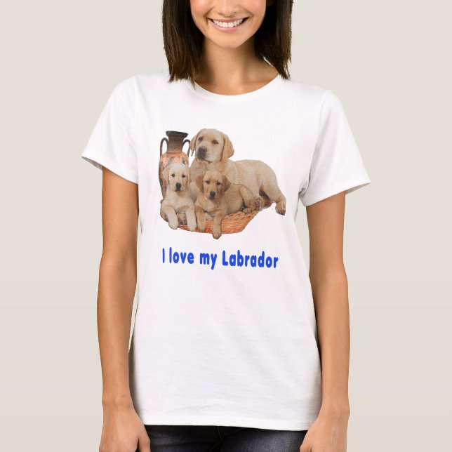 Ich Liebe mein Labrador T-Shirt (Vorderseite)