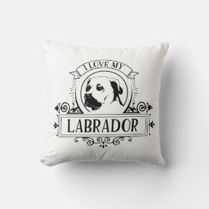 Ich Liebe mein Labrador Throw Kissen