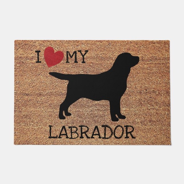 Ich Liebe mein Labrador - Willkommen bei Doormat - Fußmatte (Vorderseite)
