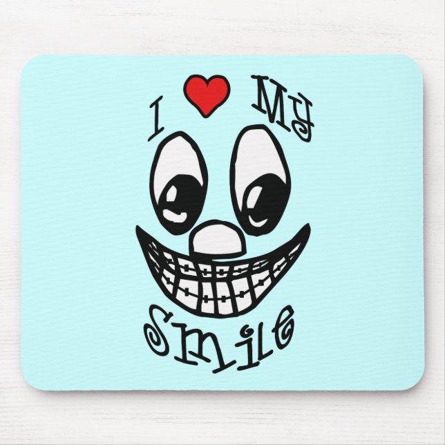 Ich Liebe mein Lächeln Mousepad (Vorne)