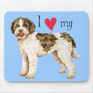 Ich Liebe mein Lagotto Mousepad